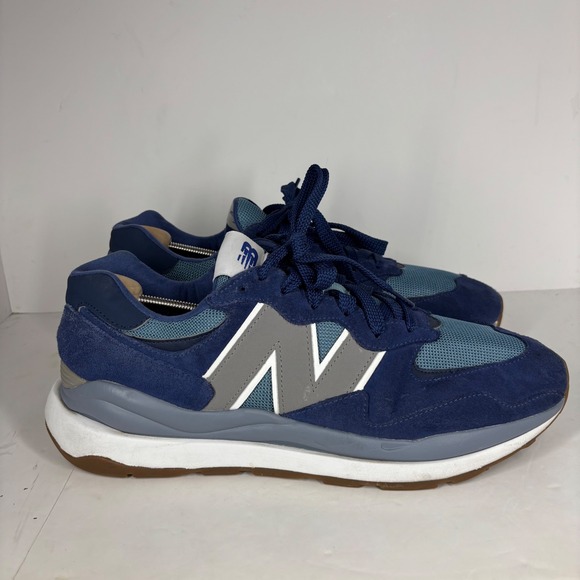 New Balance 57/40 Navy Blue Suede Mesh Athletic Sneakers Mens Size 13 - Picture 1 of 7